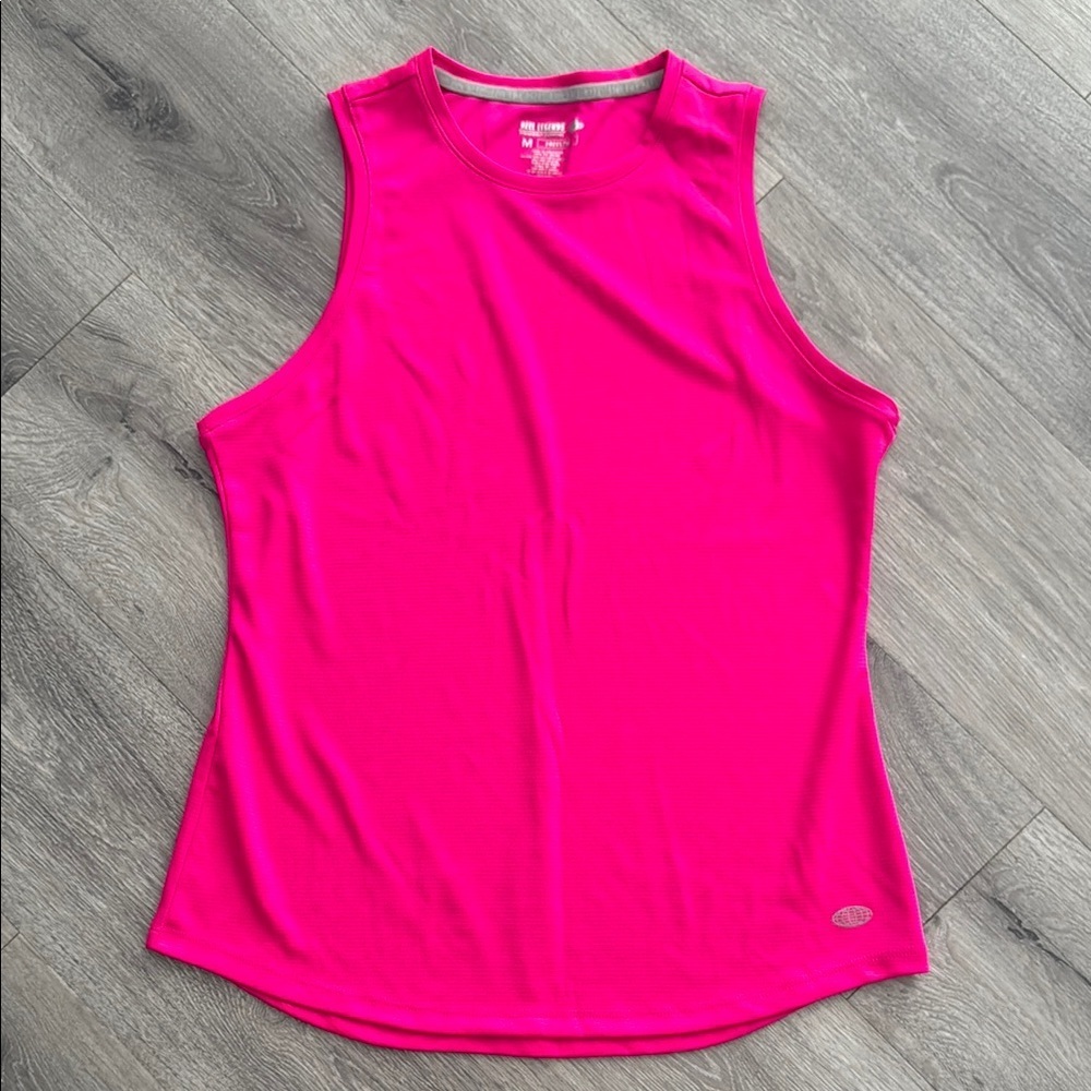 Women's Pink Sleeveless Active Running Tank Top Reel Legends Performance Medium